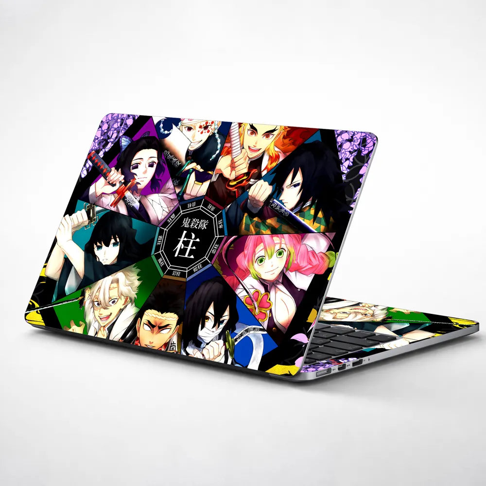 Demon Slayer Rengoku Fire Pillar Art Laptop Skin - View 1