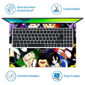 Demon Slayer Rengoku Fire Pillar Art Laptop Skin - View 5