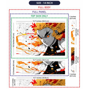 Demon Slayer Rengoku Flame Hashira Laptop Skin - View 7