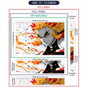 Demon Slayer Rengoku Flame Hashira Laptop Skin - View 9