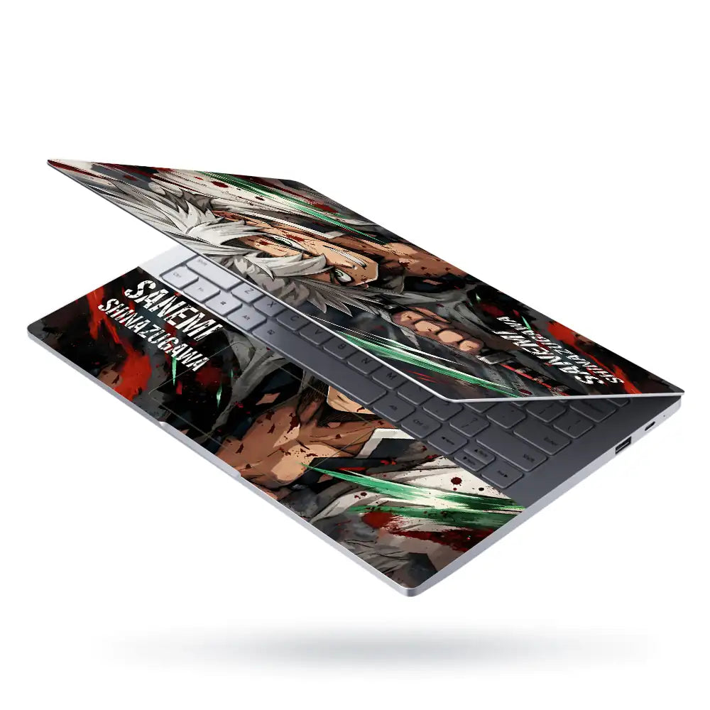 Demon Slayer Sanemi Battle Close Laptop Skin - View 3