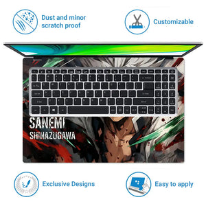 Demon Slayer Sanemi Battle Close Laptop Skin - View 5
