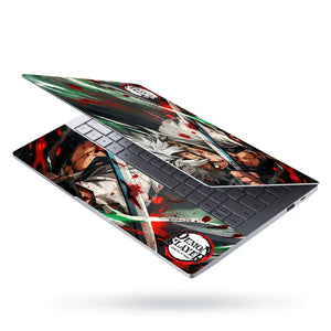 Demon Slayer Sanemi Battle Rage Laptop Skin - View 3