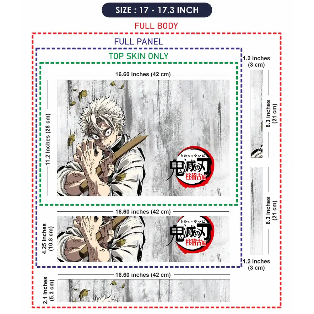 Demon Slayer Sanemi Hashira Arc Laptop Skin - View 9