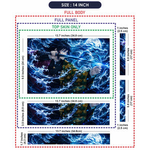 Demon Slayer Tomioka Water Laptop Skin - View 7