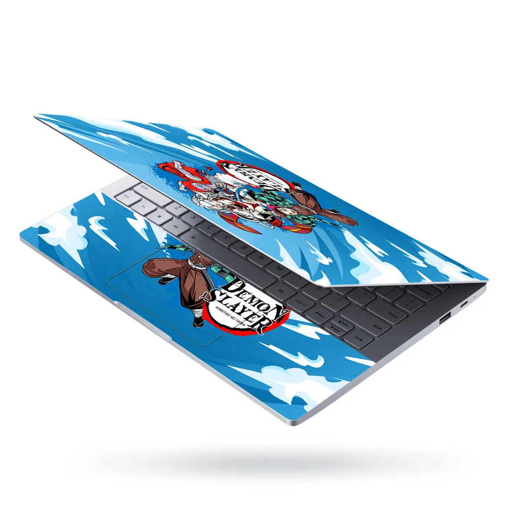 Demon Slayer Trio in Sky Laptop Skin - View 3