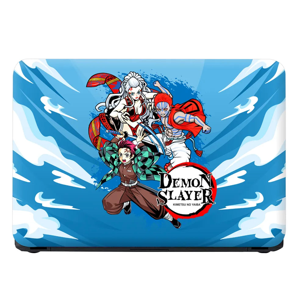 Demon Slayer Trio in Sky Laptop Skin - View 4