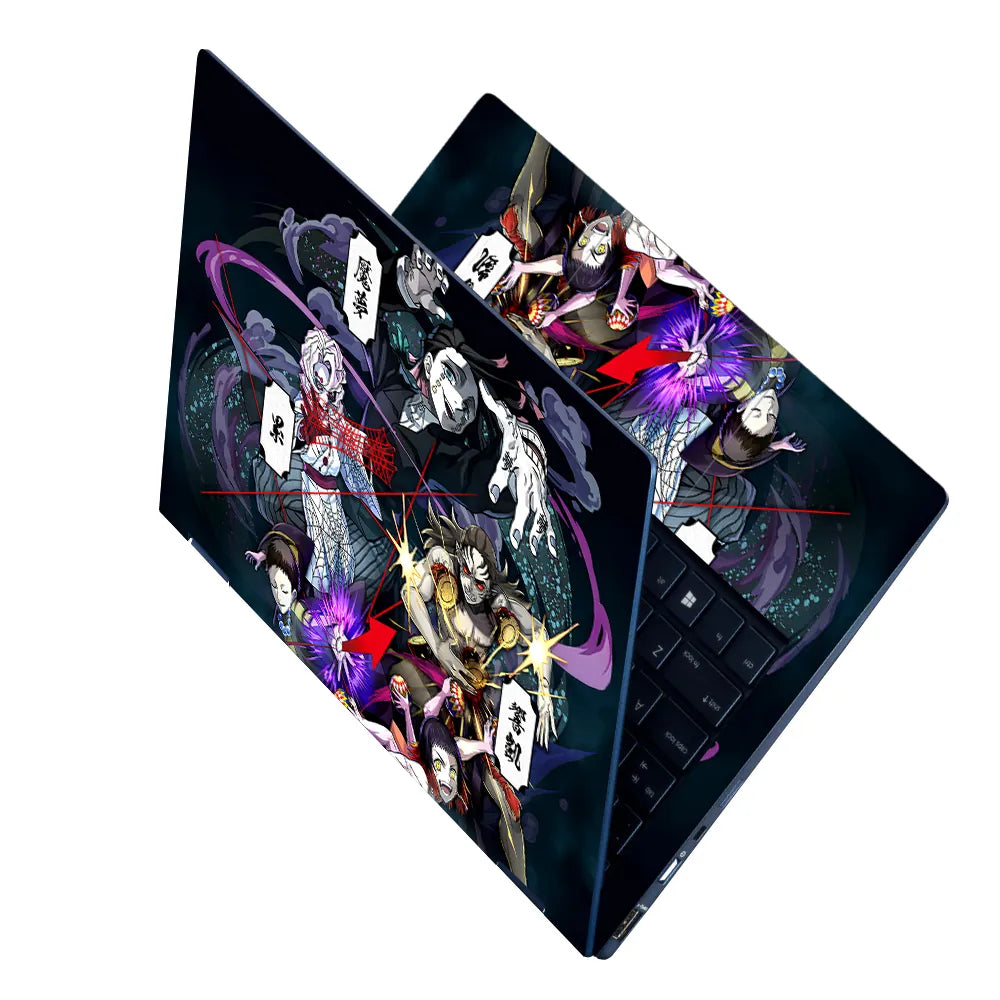 Demon Slayer Upper Rank Demon Vortex Laptop Skin - View 2
