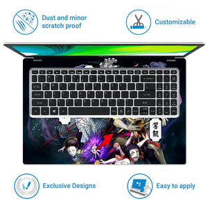 Demon Slayer Upper Rank Demon Vortex Laptop Skin - View 5
