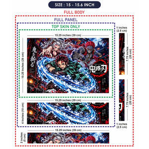 Demon Slayer Water Breathing Clash Laptop Skin - View 8