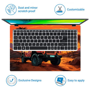 Desert Offroad Jeep Laptop Skin - View 5