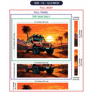 Desert Offroad Jeep Laptop Skin - View 6