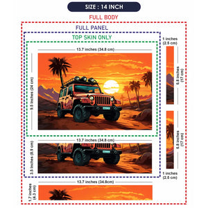 Desert Offroad Jeep Laptop Skin - View 7