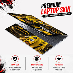 Dhoni Never Give Up CSK Laptop Skin - View 3
