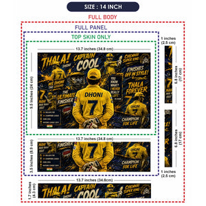 Dhoni Thala Captain Cool CSK Laptop Skin - View 7