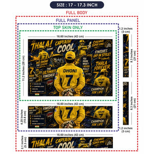 Dhoni Thala Captain Cool CSK Laptop Skin - View 9