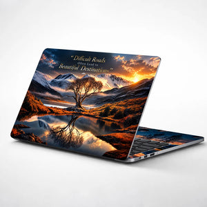 Difficult Roads Lone Tree Laptop Skin - View 1