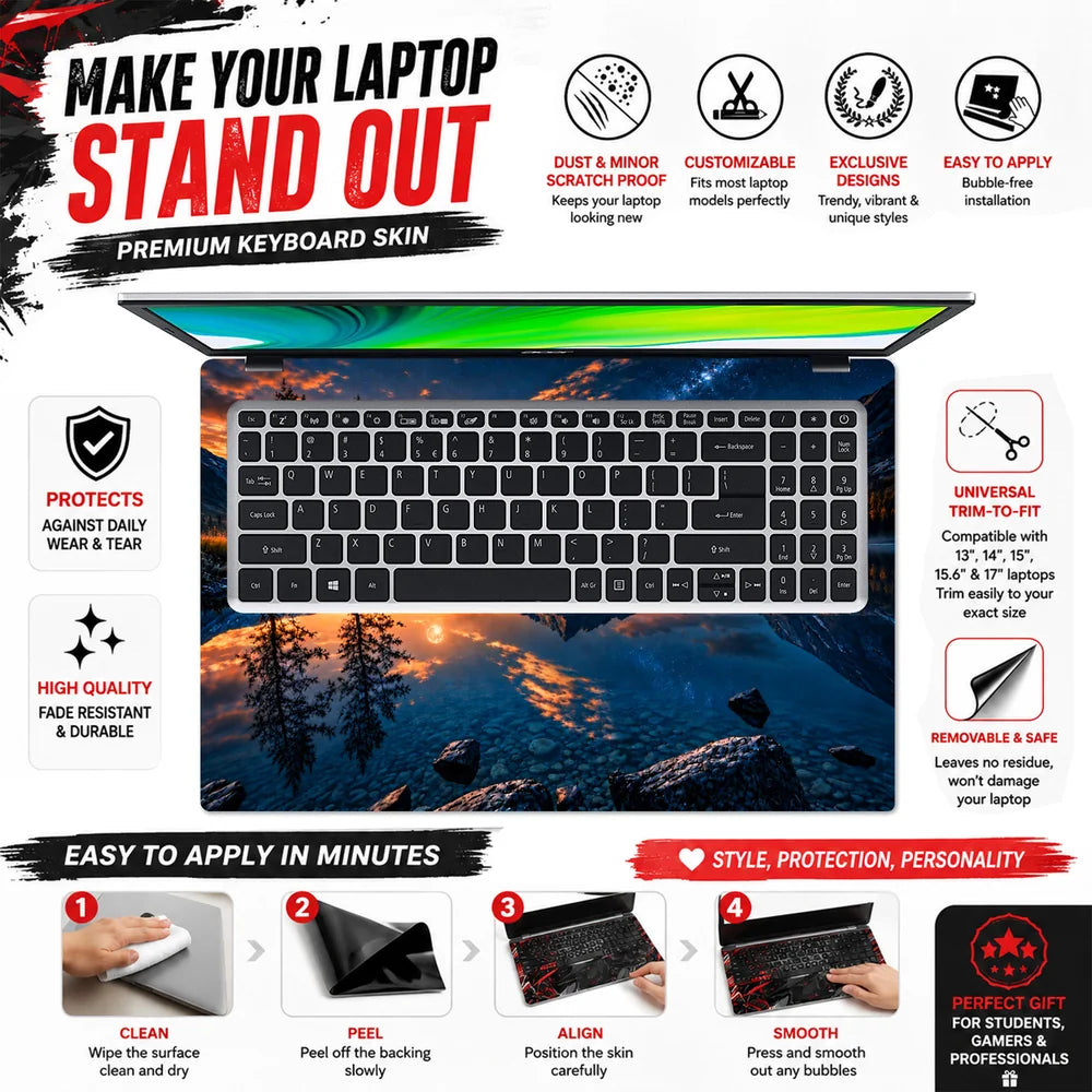 Difficult Roads Lone Tree Laptop Skin - View 5