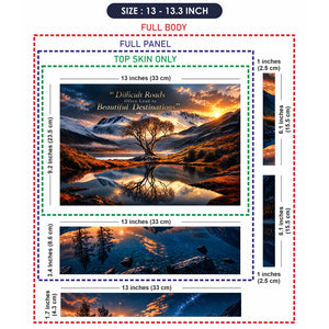 Difficult Roads Lone Tree Laptop Skin - View 6