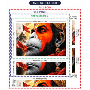Divine Hanuman Faith and Strength Laptop Skin - View 6