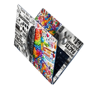 Doodle Brain Left Logic Right Creative Detail Laptop Skin - View 2