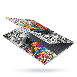 Doodle Brain Left Logic Right Creative Detail Laptop Skin - View 3