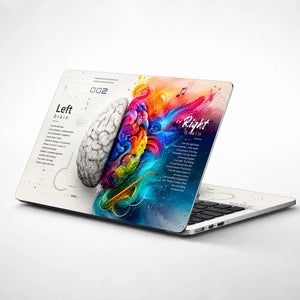 Doodle Brain Left Right Logical Creative Laptop Skin - View 1