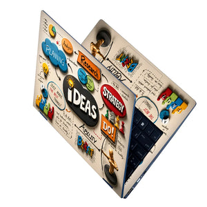 Doodle Brainstorm Ideas Business Strategy Laptop Skin - View 2