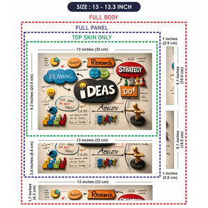 Doodle Brainstorm Ideas Business Strategy Laptop Skin - View 6