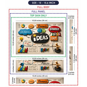 Doodle Brainstorm Ideas Business Strategy Laptop Skin - View 8
