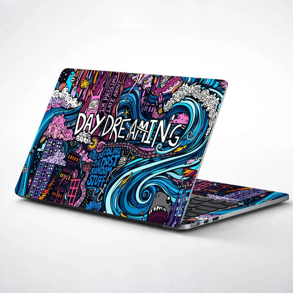 Doodle Daydreaming City Color Laptop Skin - View 1
