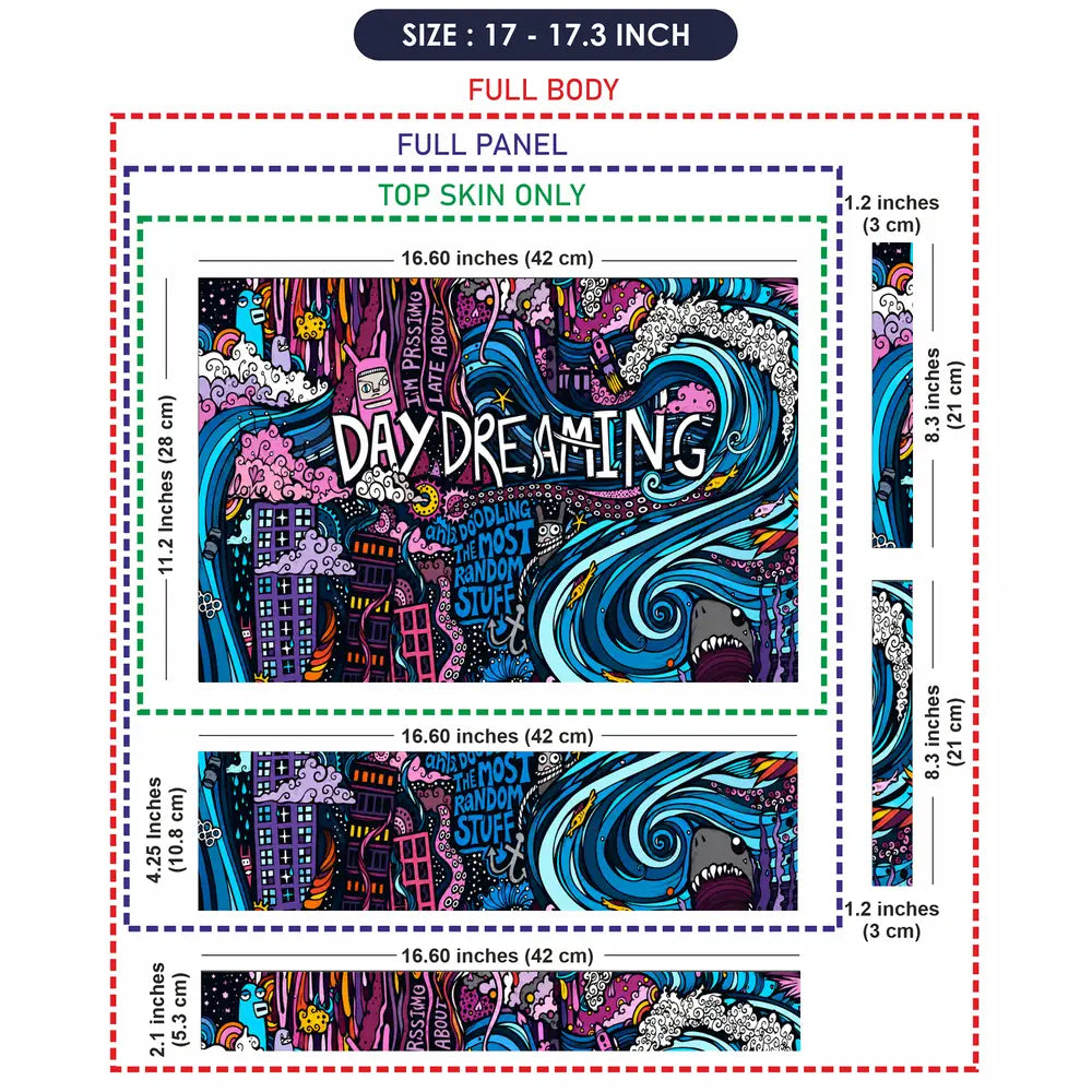 Doodle Daydreaming City Color Laptop Skin - View 9