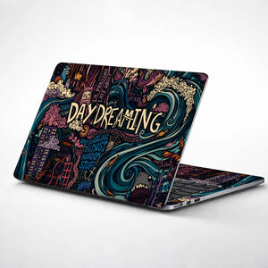 Doodle Daydreaming City Vintage Laptop Skin - View 1