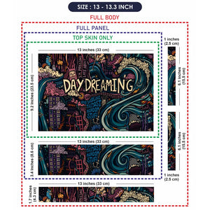 Doodle Daydreaming City Vintage Laptop Skin - View 6