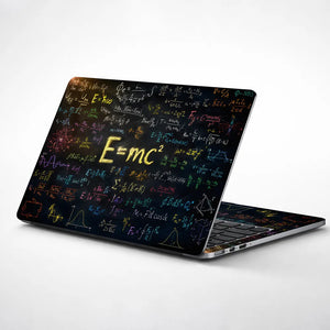 Doodle Physics Chalkboard Formulas Einstein Laptop Skin - View 1