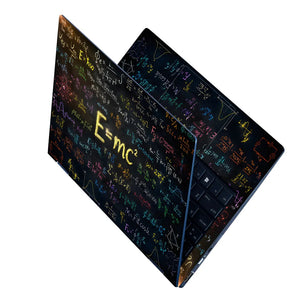 Doodle Physics Chalkboard Formulas Einstein Laptop Skin - View 2