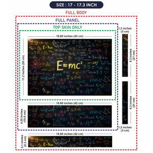 Doodle Physics Chalkboard Formulas Einstein Laptop Skin - View 9