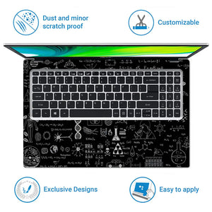 Doodle Science Chalkboard Formulas Laptop Skin - View 5