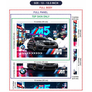 Laptop Skin - BMW M5 Night City Street Racing Style Artwork