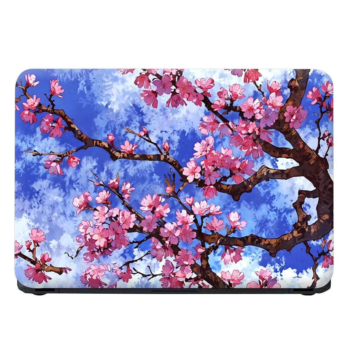 Laptop Skin - Vibrant Anime Cherry Blossom Blue Sky