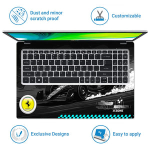 Universal Laptop Skin - Ferrari Speed Zone Design