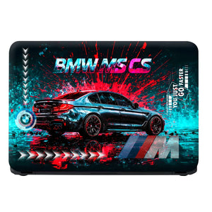 Laptop Skin - BMW M5 Performance Car Neon Splash Digital Art