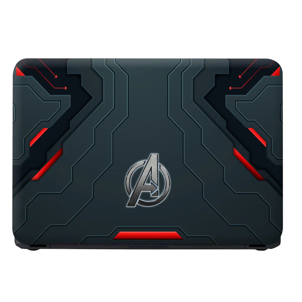 Universal Laptop Skin - Gaming Background Black Red a Logo