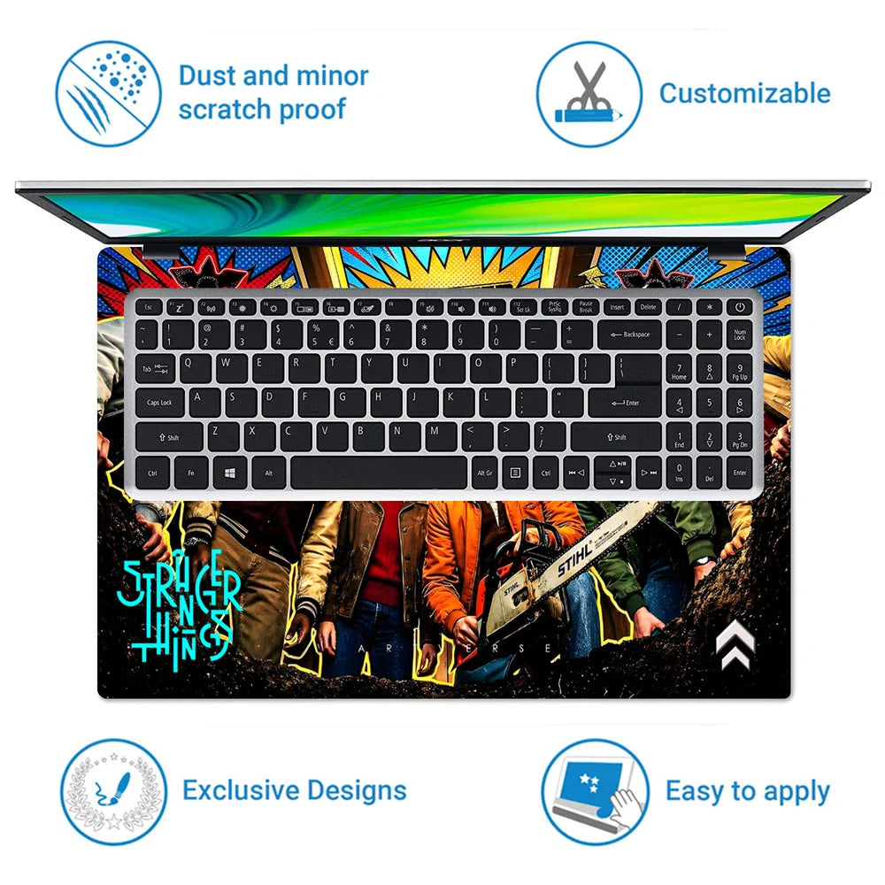 Universal Laptop Skin - Stranger Things Retro Horror Squad Pop Art
