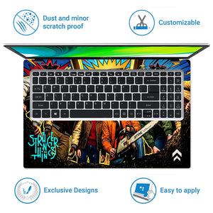 Universal Laptop Skin - Stranger Things Retro Horror Squad Pop Art