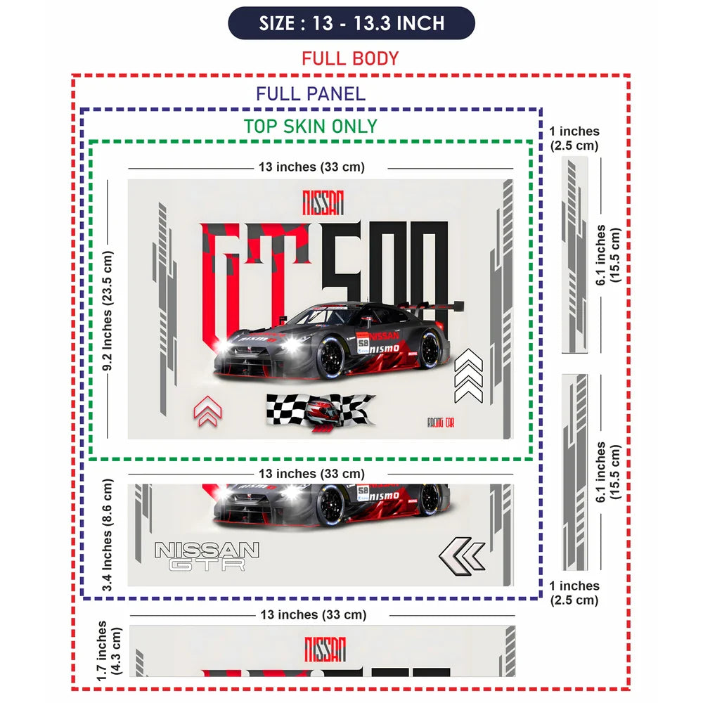 Universal Laptop Skin - Nissan GTR 500 Edition