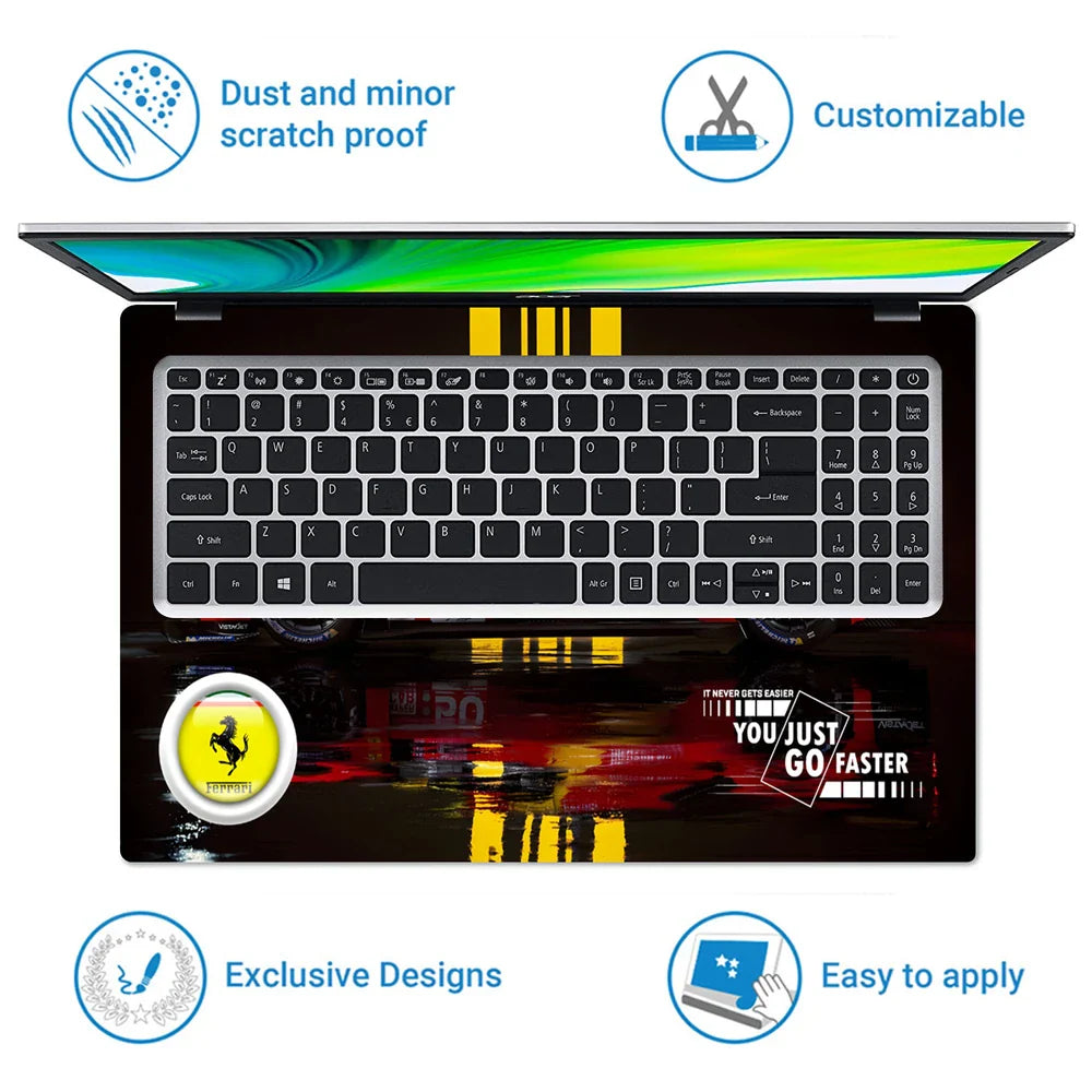 Universal Laptop Skin - Ferrari Speed Machine Red