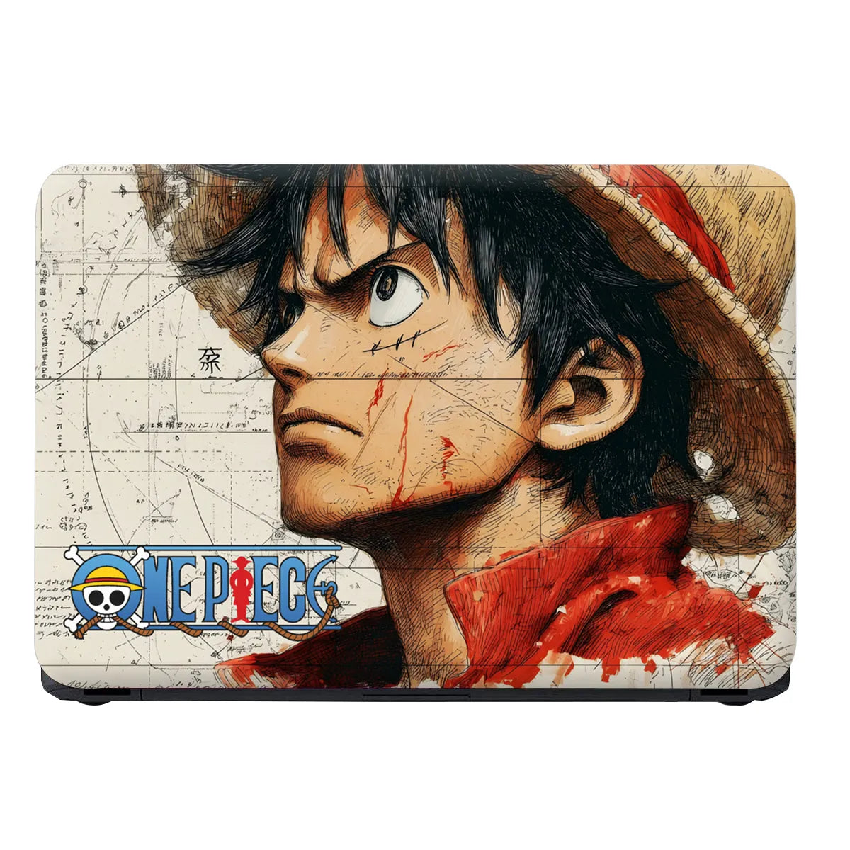 Laptop Skin - Dynamic Anime Pirate Adventure Red Intensity