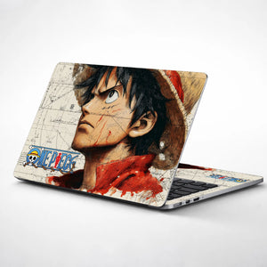 Laptop Skin - Dynamic Anime Pirate Adventure Red Intensity