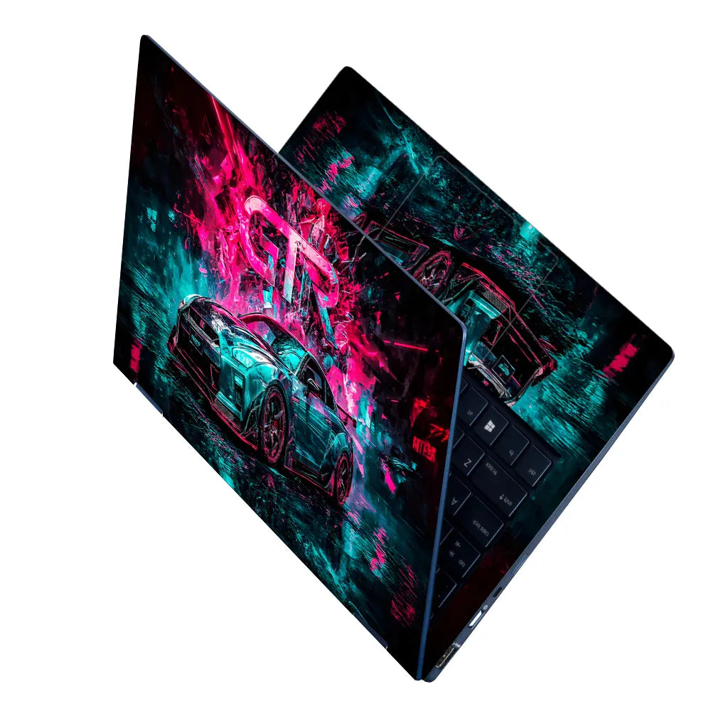 Laptop Skin - Futuristic Sports Car Neon Glow